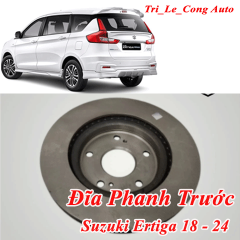 Đĩa Phanh Trước + Má Phanh Suzuki Ertiga 2018-2024 động cơ 1.5 K15B Trái Phải Cặp Bố Thắng Trước Xe Ertiga Cao Cấp XL7