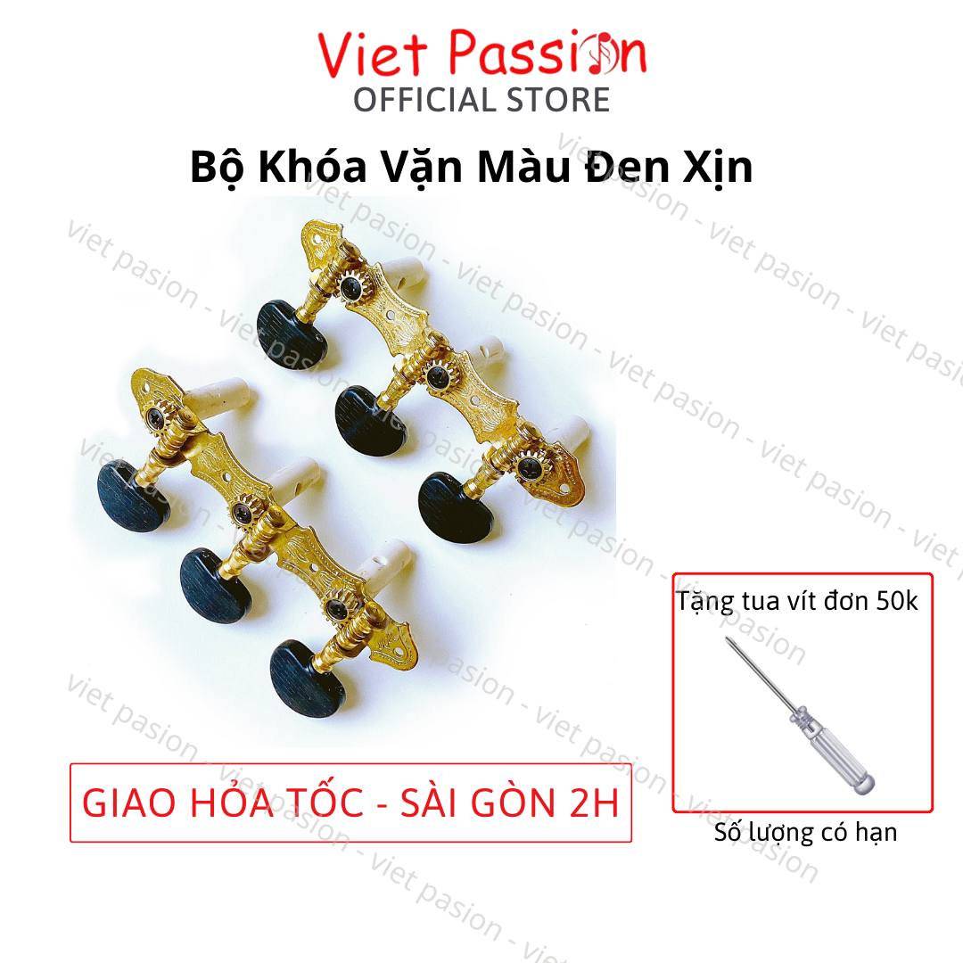 Khoá đàn guitar classic đàn cổ điển nylon có liền 2 vế kèm ốc vít Viet Passion HCM