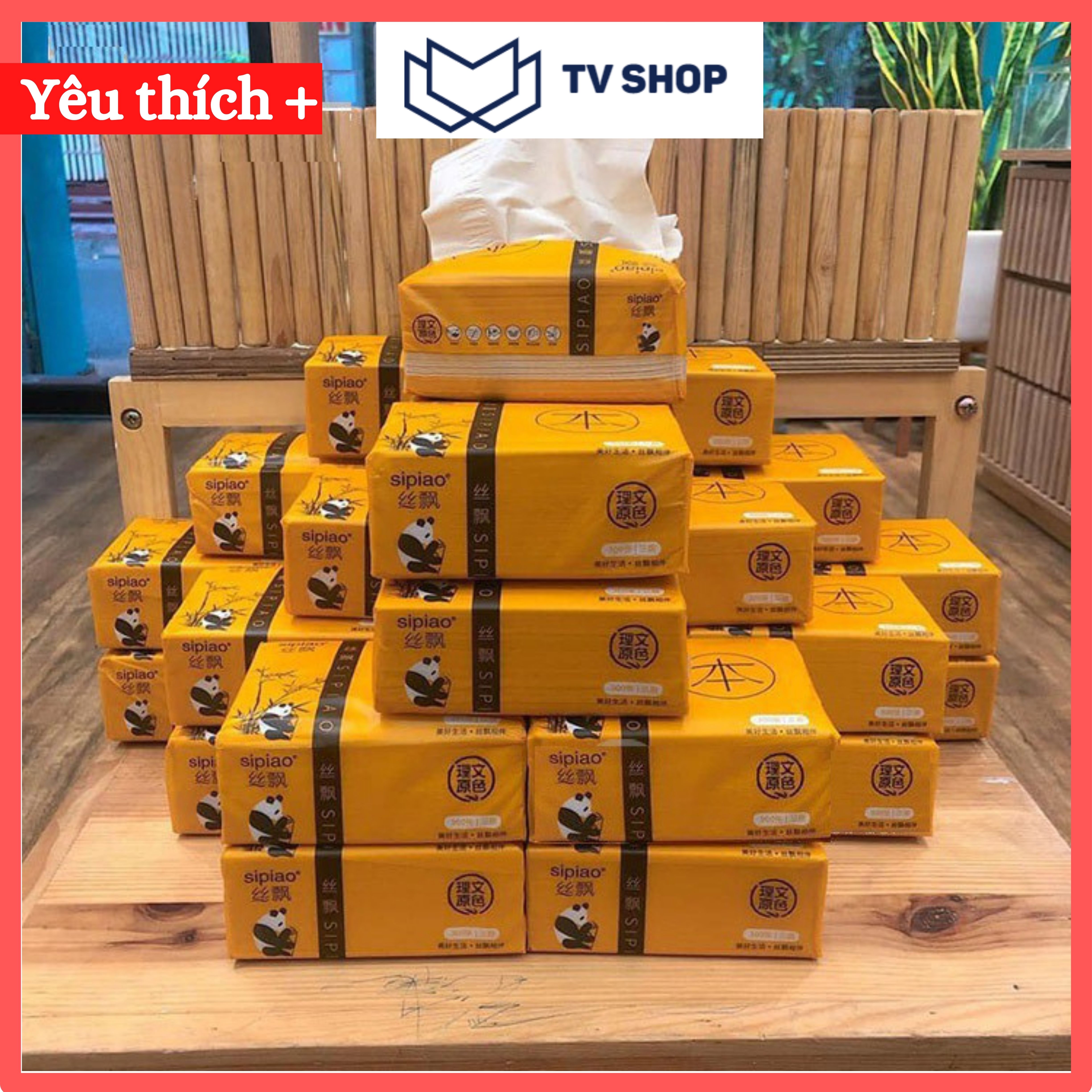 Giấy ăn gấu trúc Sipiao siêu dai,nội địa Trung CHÍNH HIỆU, Trên 49k được miễn phí vận chuyển lưu mã dưới sản phẩm, khăn giấy, giay an gau truc, giay an