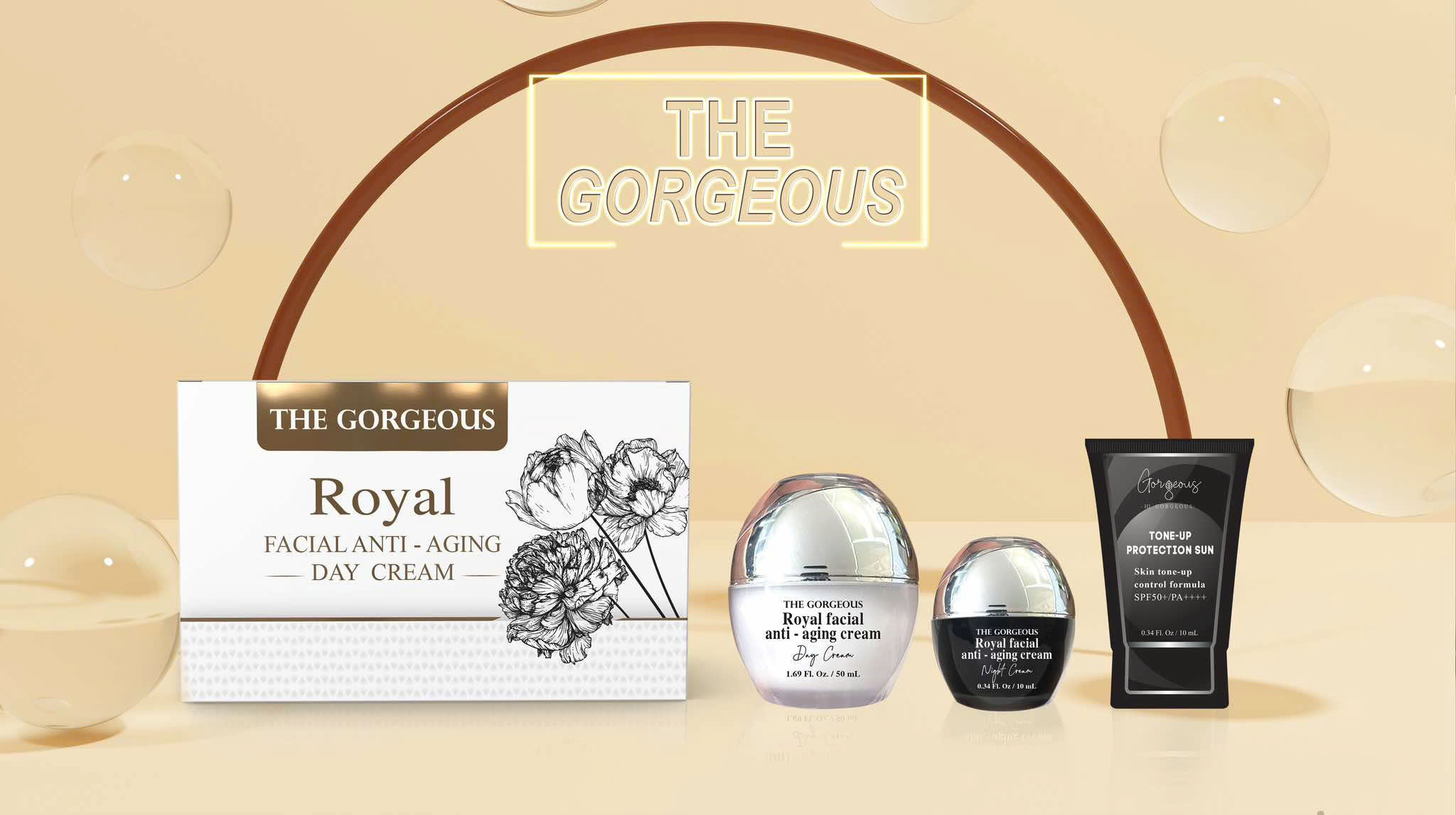 [CHÍNH HÃNG] KEM CỪU NGÀY Múi Xù The Gorgeous (mẫu mới tặng Kem đêm) hỗ trợ Da Trắng Sáng, Nâng Cơ Da Mặt, Chống Nắng, Cải thiện Ngăn Chắn Quá Trình Lão Hoá Da Măt Chất Kem Thấm Nhanh Không Lộ Vân Kem Có Thể Dùng Thay Lớp Makeup