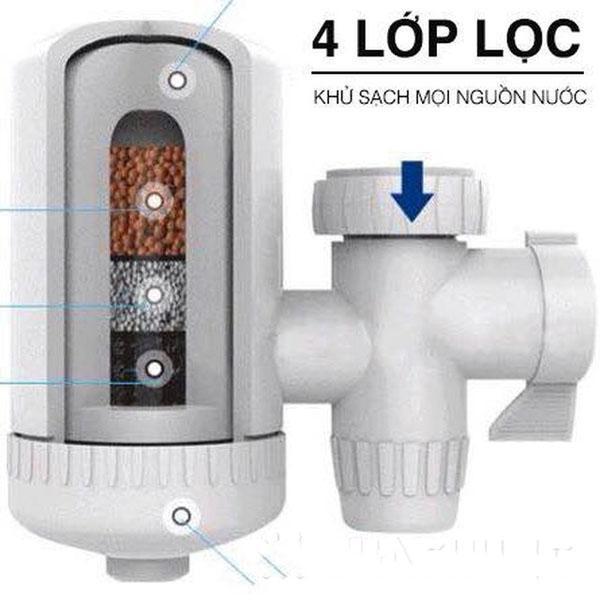 Dụng cụ lọc nước, dau loc nuoc gia re, dau loc nuoc chat luong cao, Đầu lọc nước tại vòi, lọc sạch các kim loại nặng, chất rỉ sắt, đóng cặn, asen, amoni. Bảo hành toàn quốc 1 đổi 1 bởi Sun Store