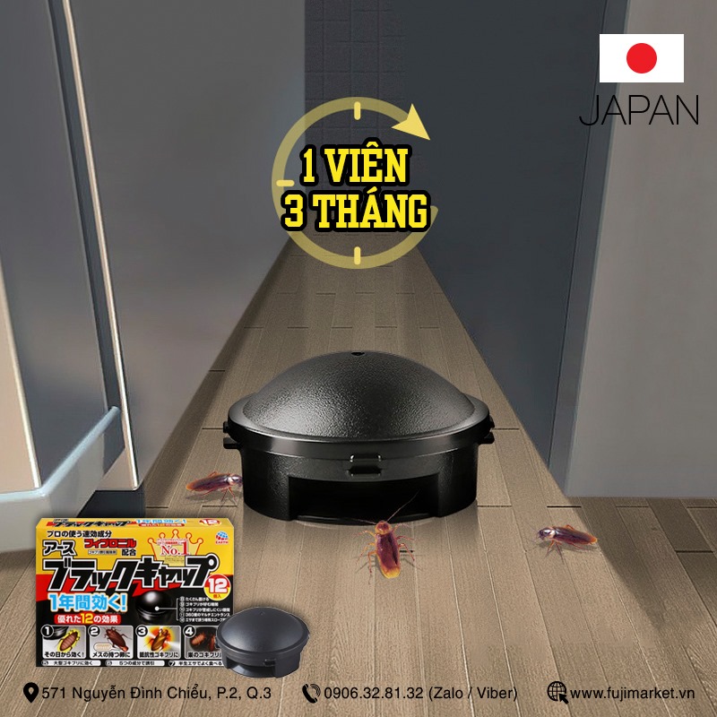 Thuốc diệt gián Nhật Bản hộp 12 viên Barracks Cap