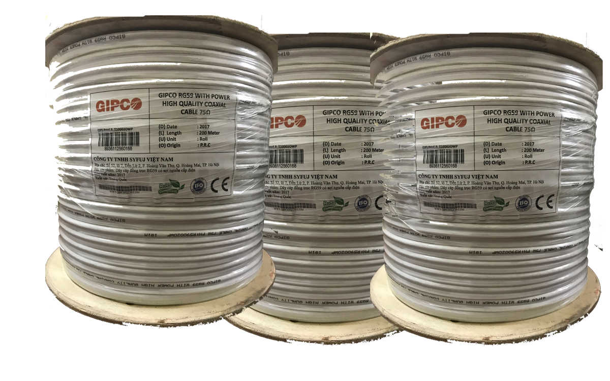 Cáp Đồng Trục Gipco 200M Rg59