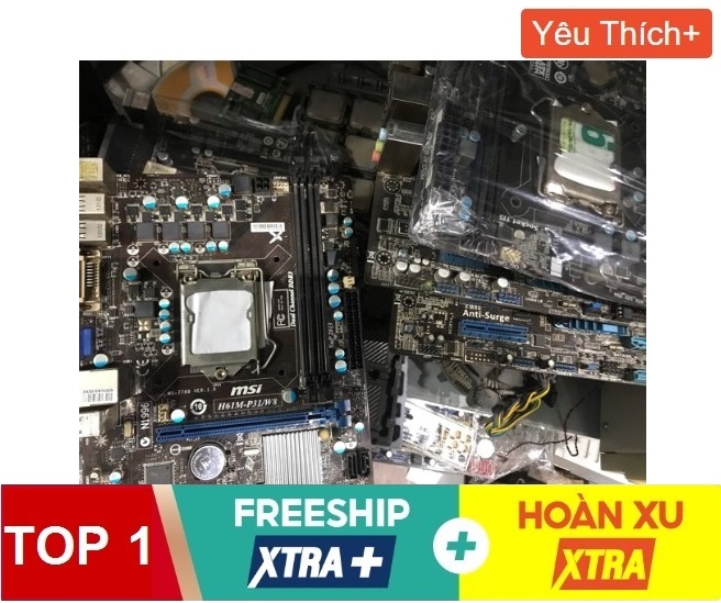 Main H61 tháo máy trường học sạch đẹp kèm đủ chặn zin theo main hàng chính hãng giá rẻ nhất