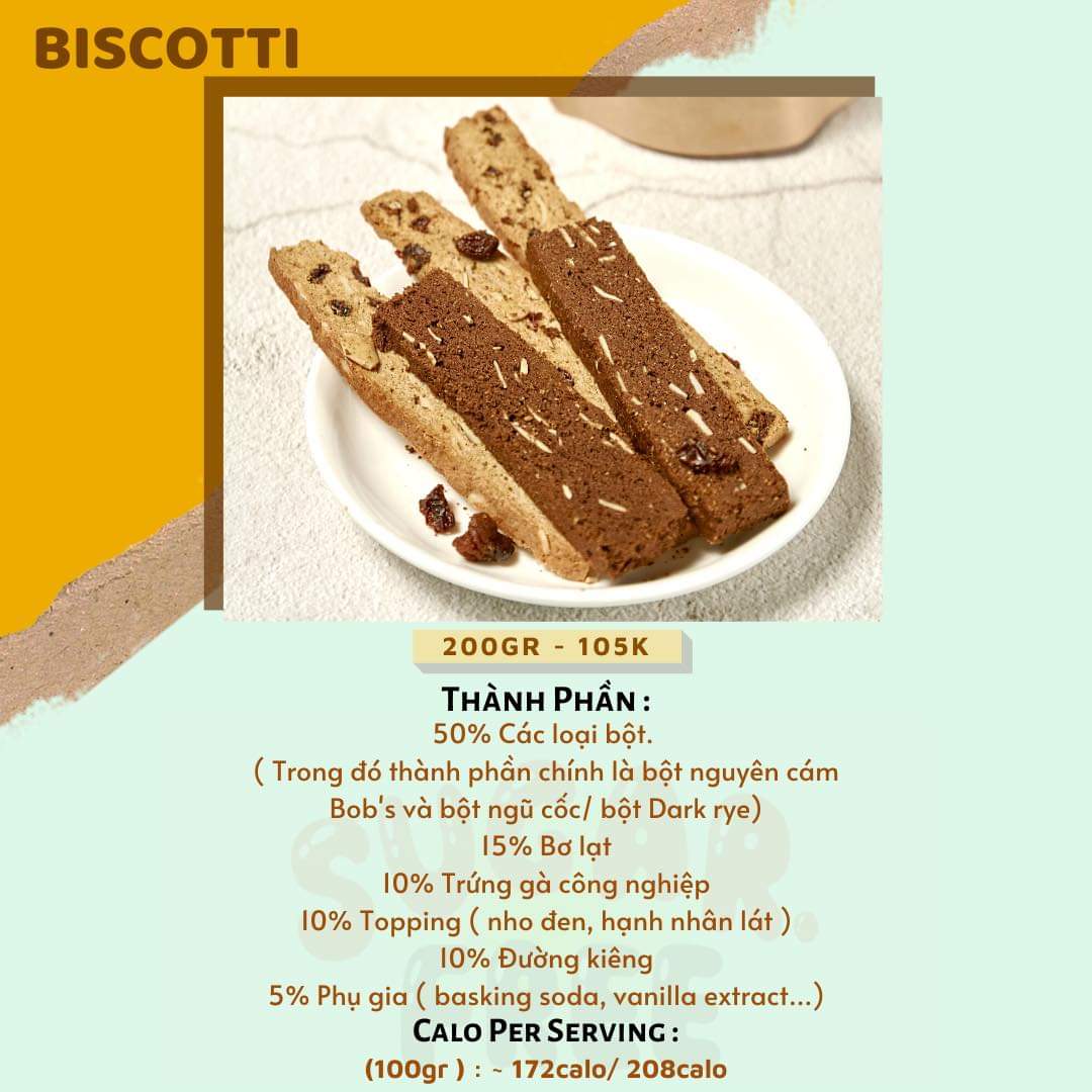 Biscotti lúa mì đen nguyên cám