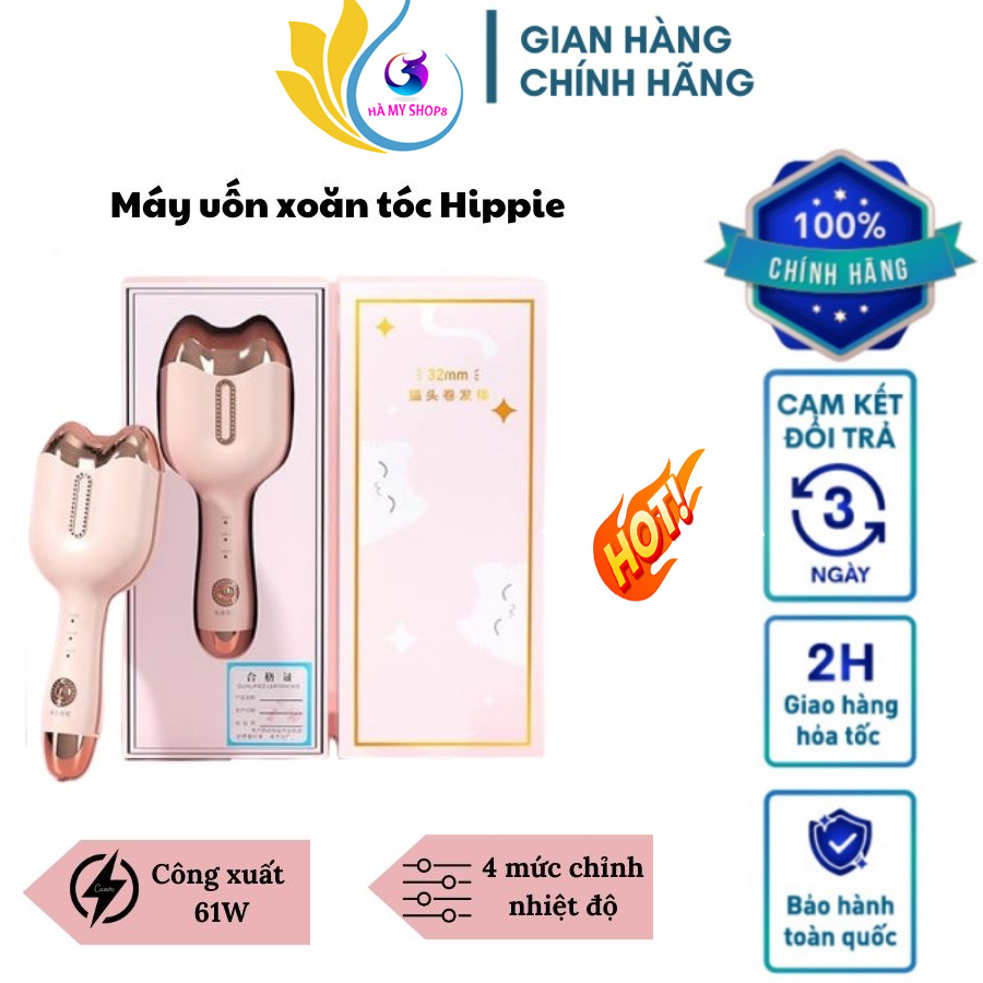 Máy Làm Tóc, Máy Uốn Tóc Xoăn Sóng Nước Hippie,Cây uốn tóc sóng nước lượn sóng 2 trục gợn sóng dập xoăn Hàn Quốc