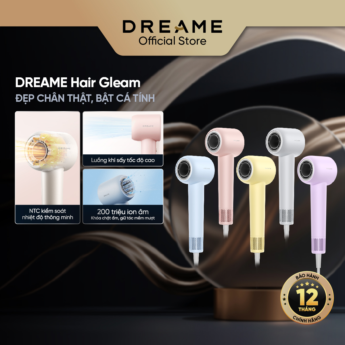 Máy sấy tóc Dreame Hair Gleam Bảo hành 12 tháng