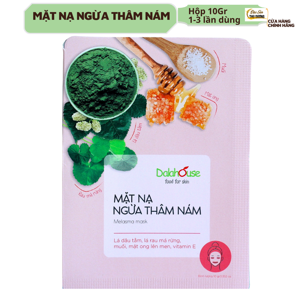 Combo 3 bịch bột mặt nạ ngừa thâm nám Dalahouse - giúp mờ thâm nám, tái tạo tế bào mới, làm trắng da tự nhiên, ngăn ngừa tình trạng lão hóa da sớm