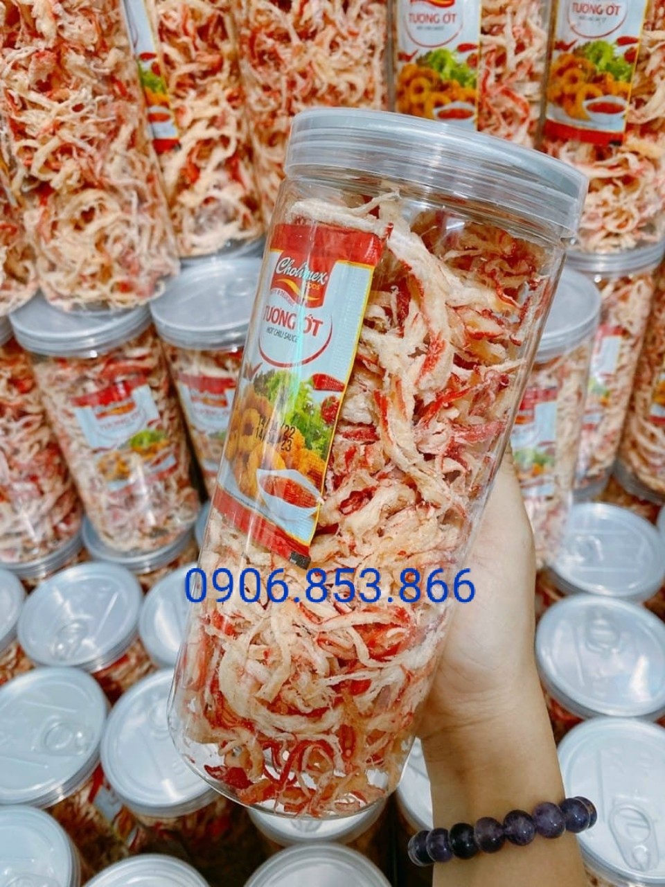 Mực xé sợi hấp nước dừa hộp 250gr
