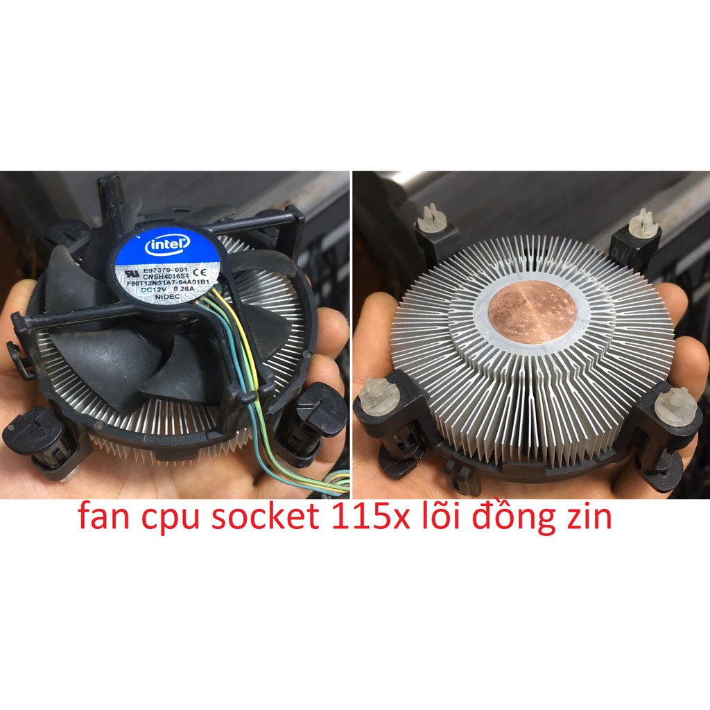Fan tản nhiệt intell lõi đồng socket 115x.