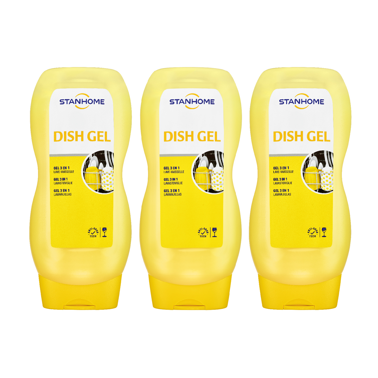 Set 3 gel rửa bát chuyên dụng cho máy rửa bát all in one dish gel stanhome 720ml/chai