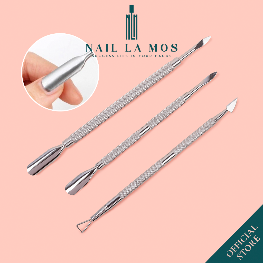 Cây đẩy da chết sủi móng - Cây cạo sơn gel lấy khóe móng loại inox 304 chuyên dụng