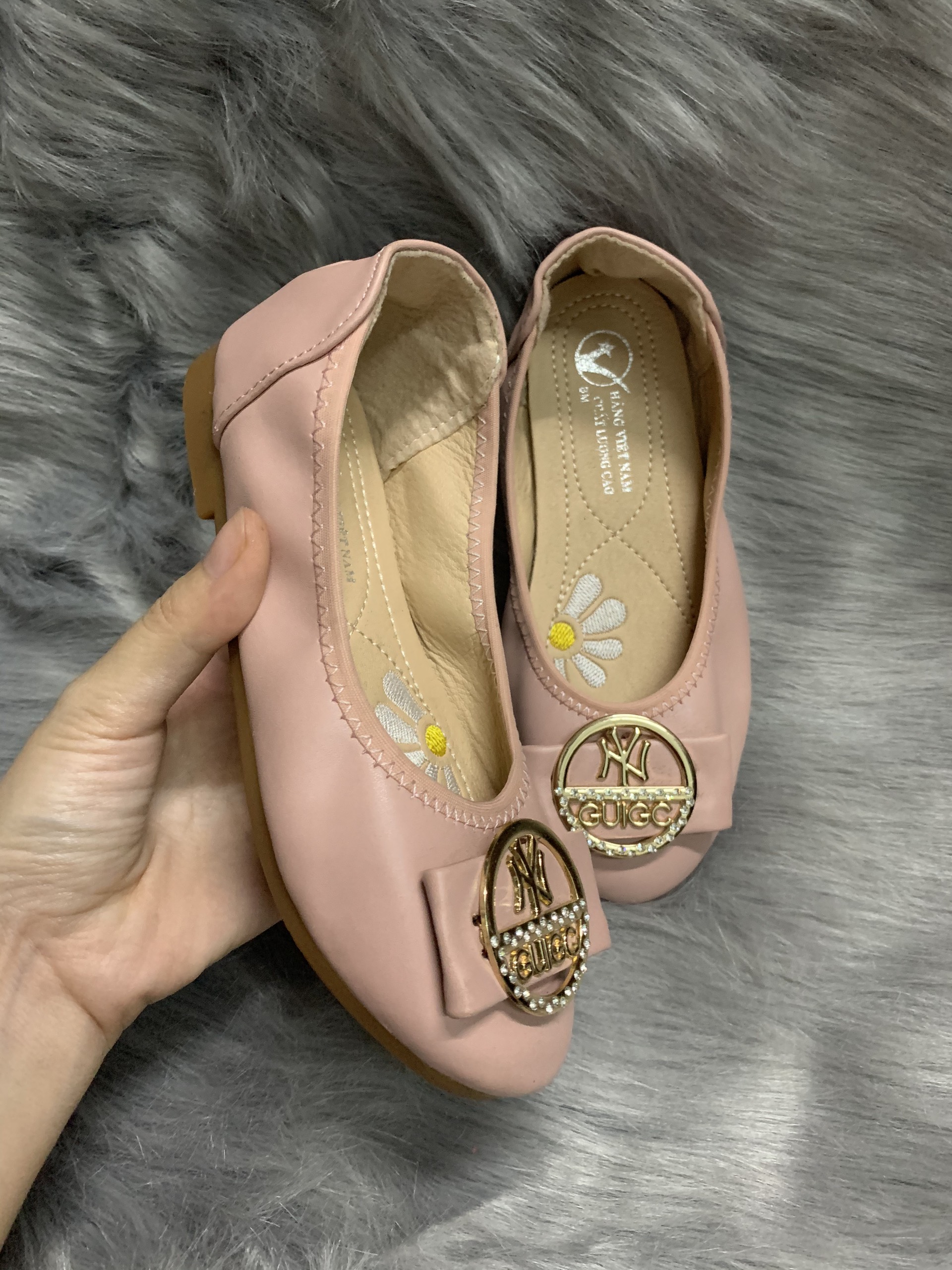Giày búp bê bé gái size đại sang chảnh da mềm êm chân