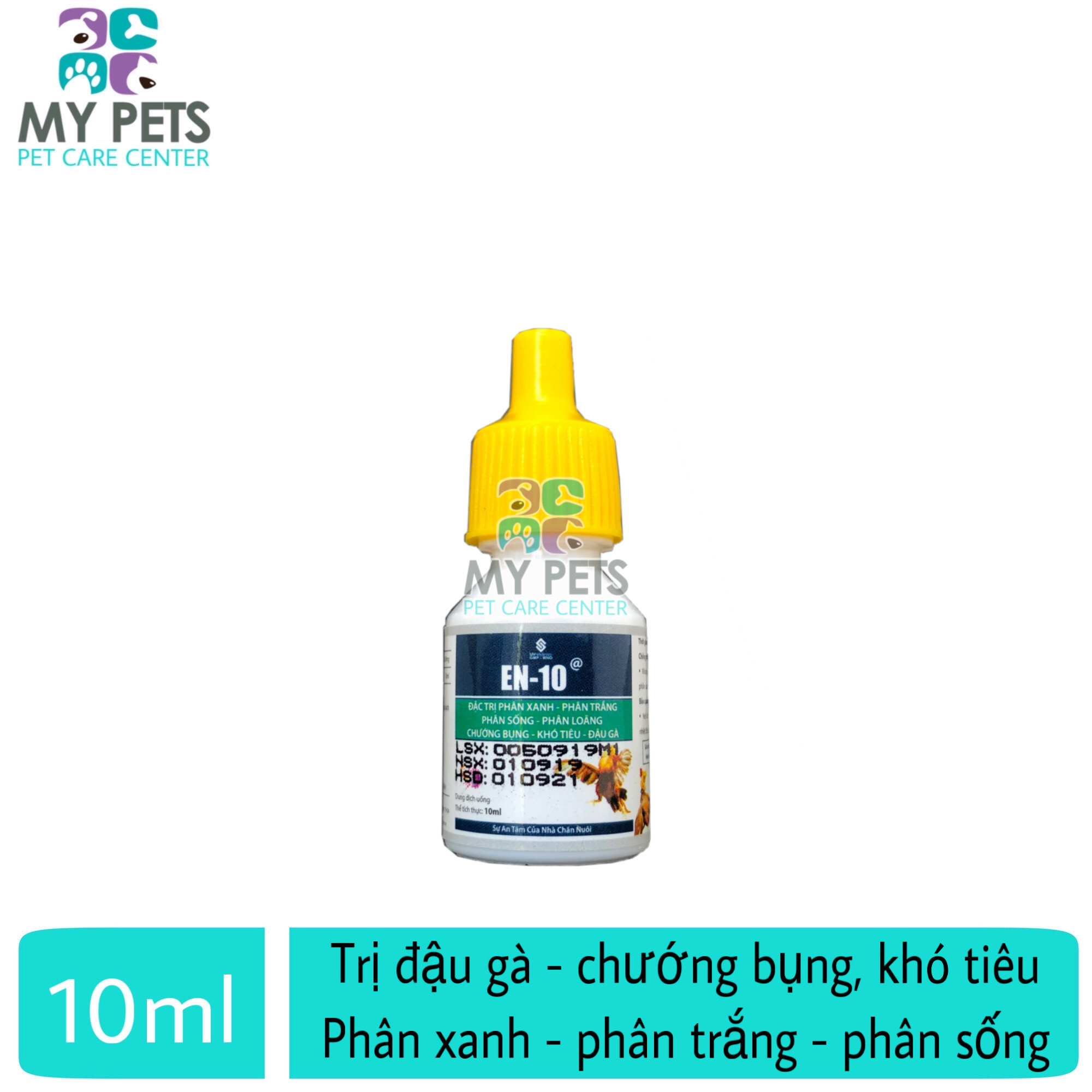 EN - 10 đậu gà chướng bụng khó tiêu phân xanh phân sống phân sống - lọ 10ml