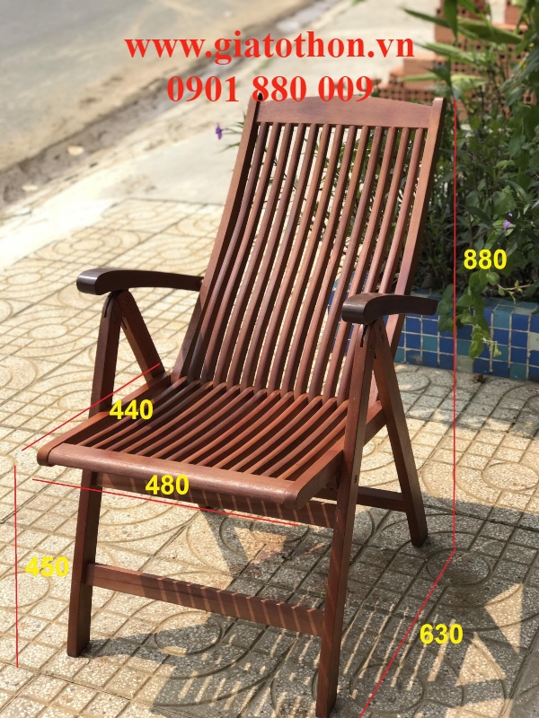 Ghế 5 bậc gỗ chò ngoài trời