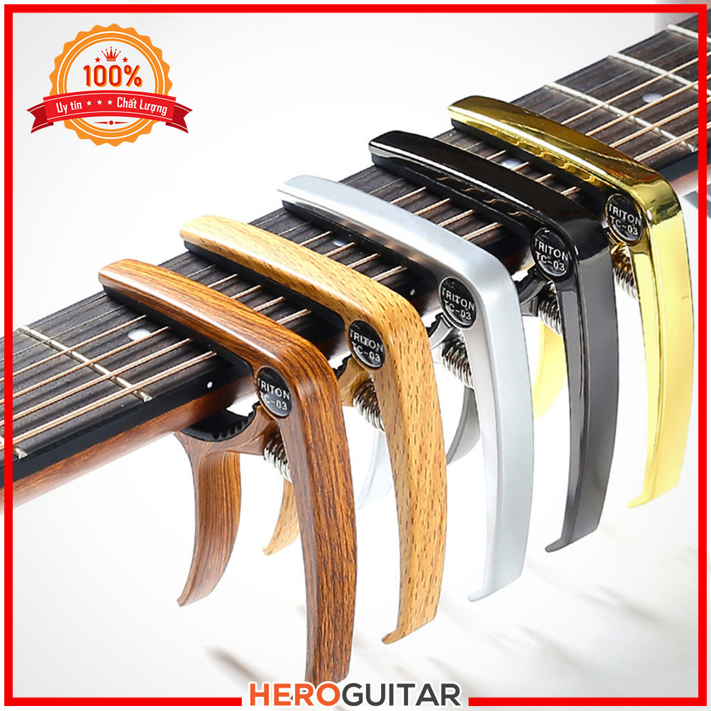 Capo Guitar - Capo dành riêng cho Guitar Acoustic hoặc ukulele - Có móc bẩy chốt ghim dây.
