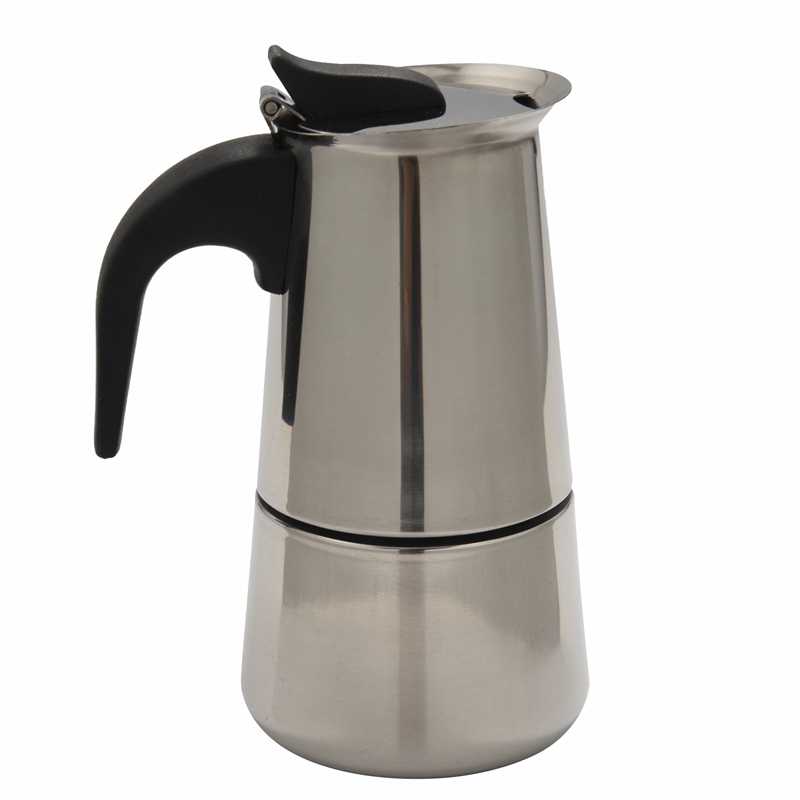 Moka Coffee Pot Espresso Latte Percolator Stove Coffee Maker Espresso Pot Italian Coffee Machine 100Ml Stainless Steel