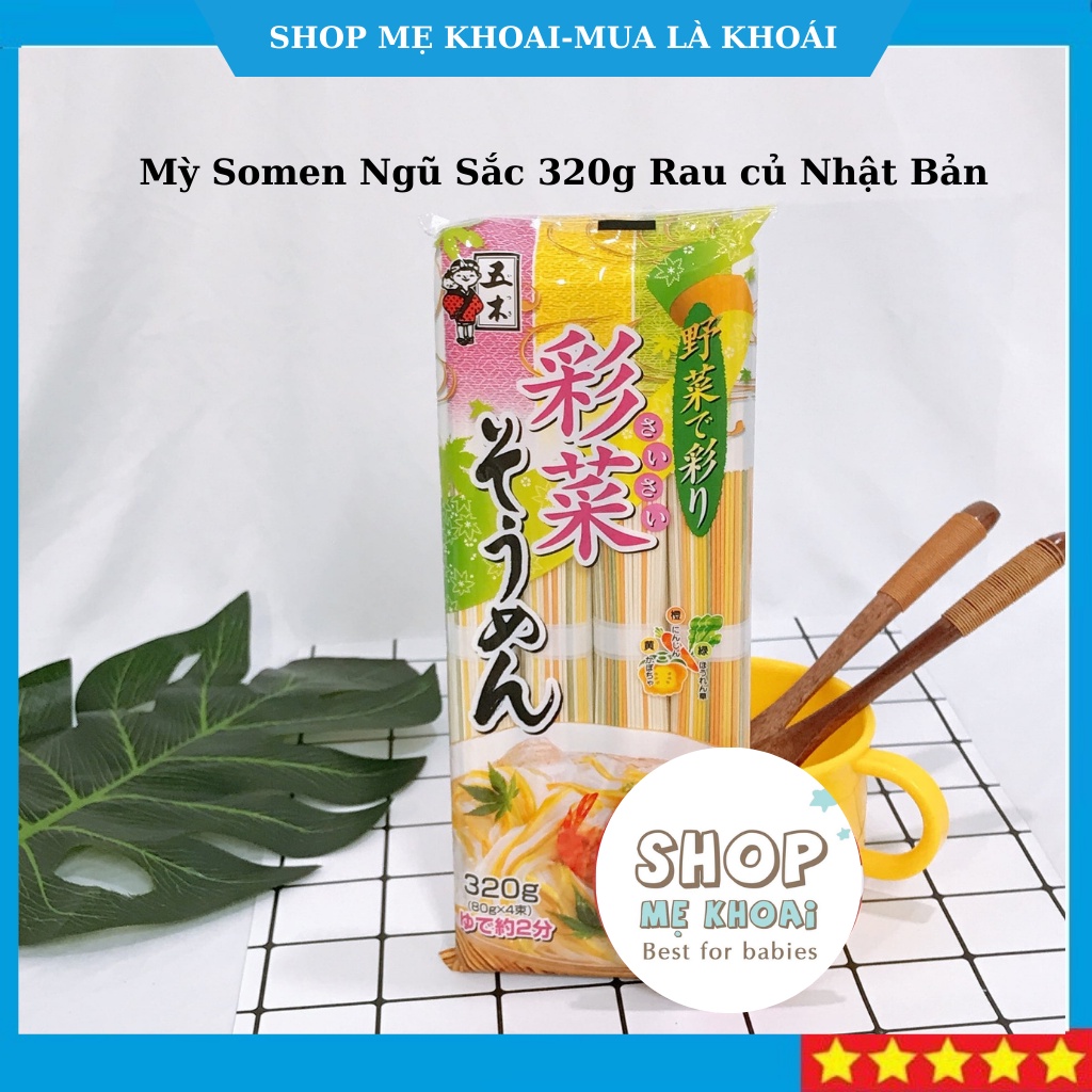 Mỳ somen ngũ sắc 320g rau củ nhật bản