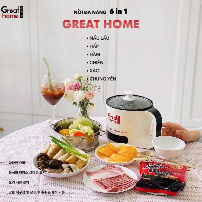 Nồi đa năng 6in1 hàn quốc greathome