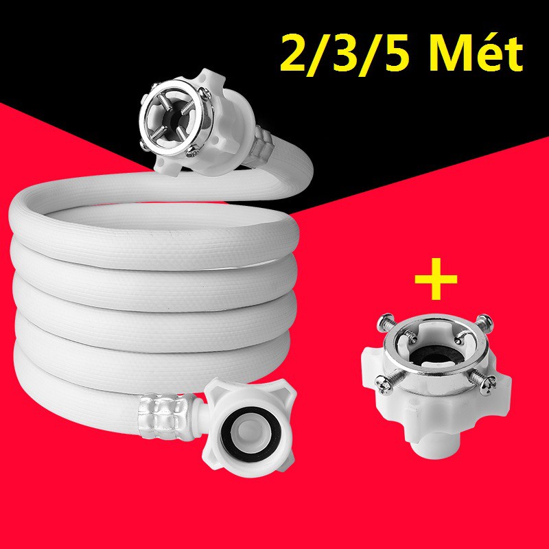 Dây cấp nước máy giặt 1.5m 3m 5m, vòi nước máy giặt, đầu máy giặt