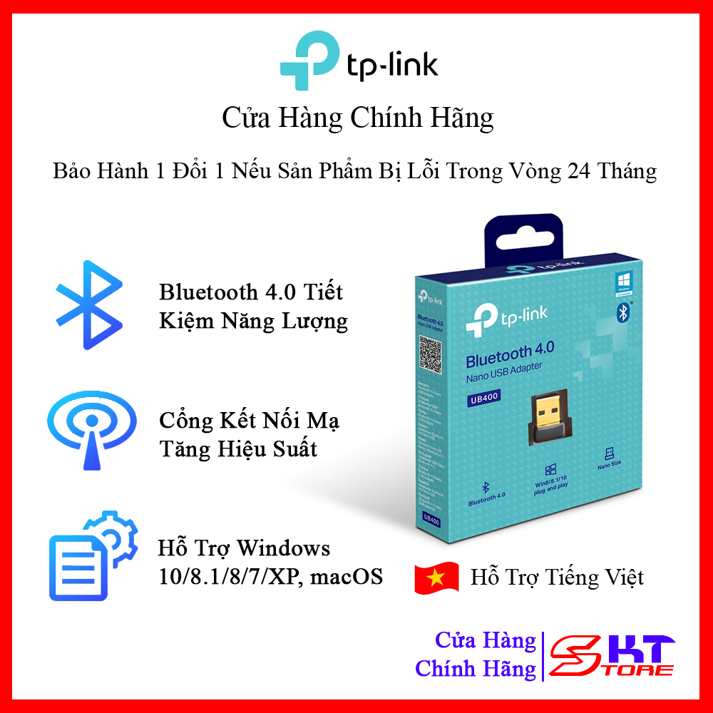 Bộ chuyển đổi usb nano bluetooth tp-link ub400 chuẩn 4.0 - hàng chính hãng