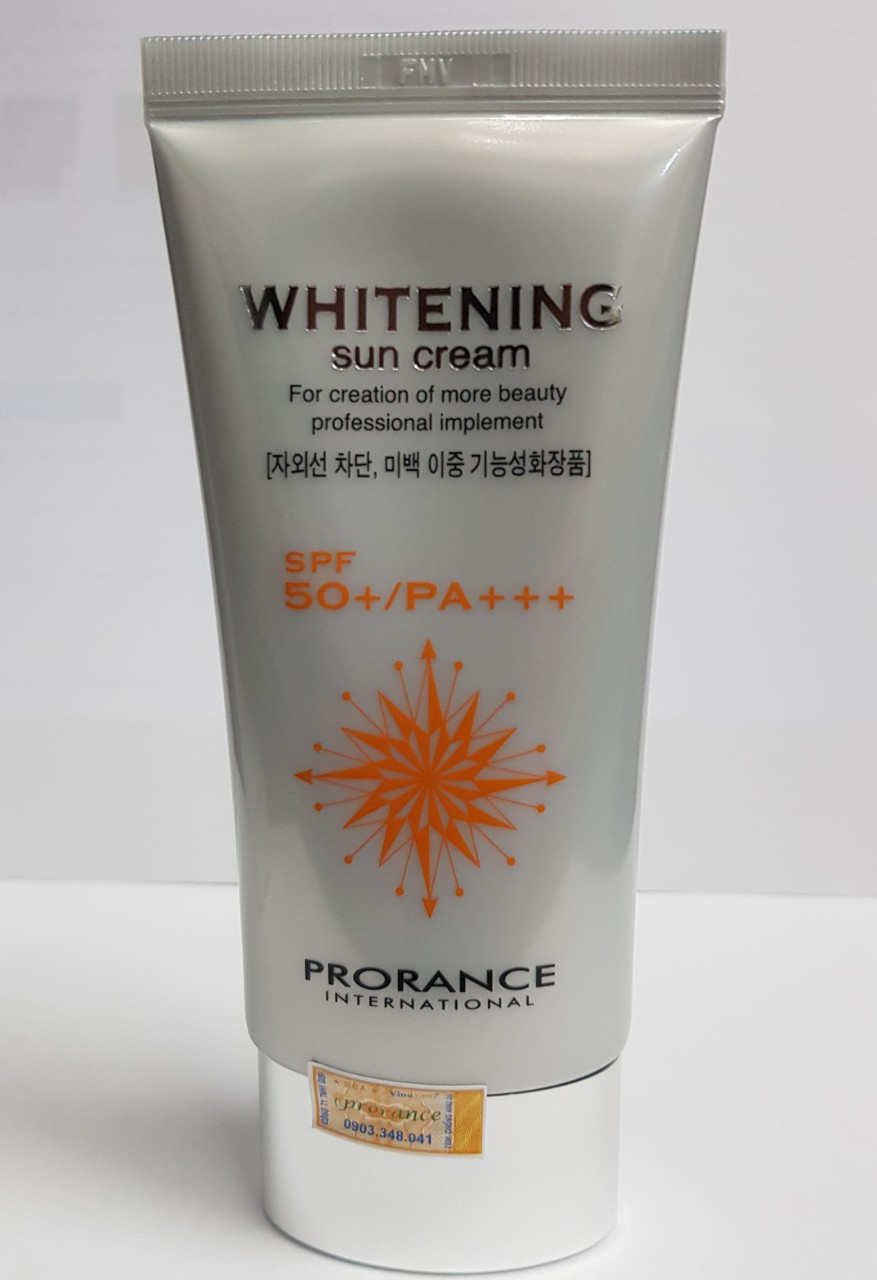 KEM CHỐNG NẮNG 3 LỚP DƯỠNG TRẮNG DA PRORANCE WHITENING SUN CREAM UVA UVB SPF 50 PA 70ML Hàn Quốc
