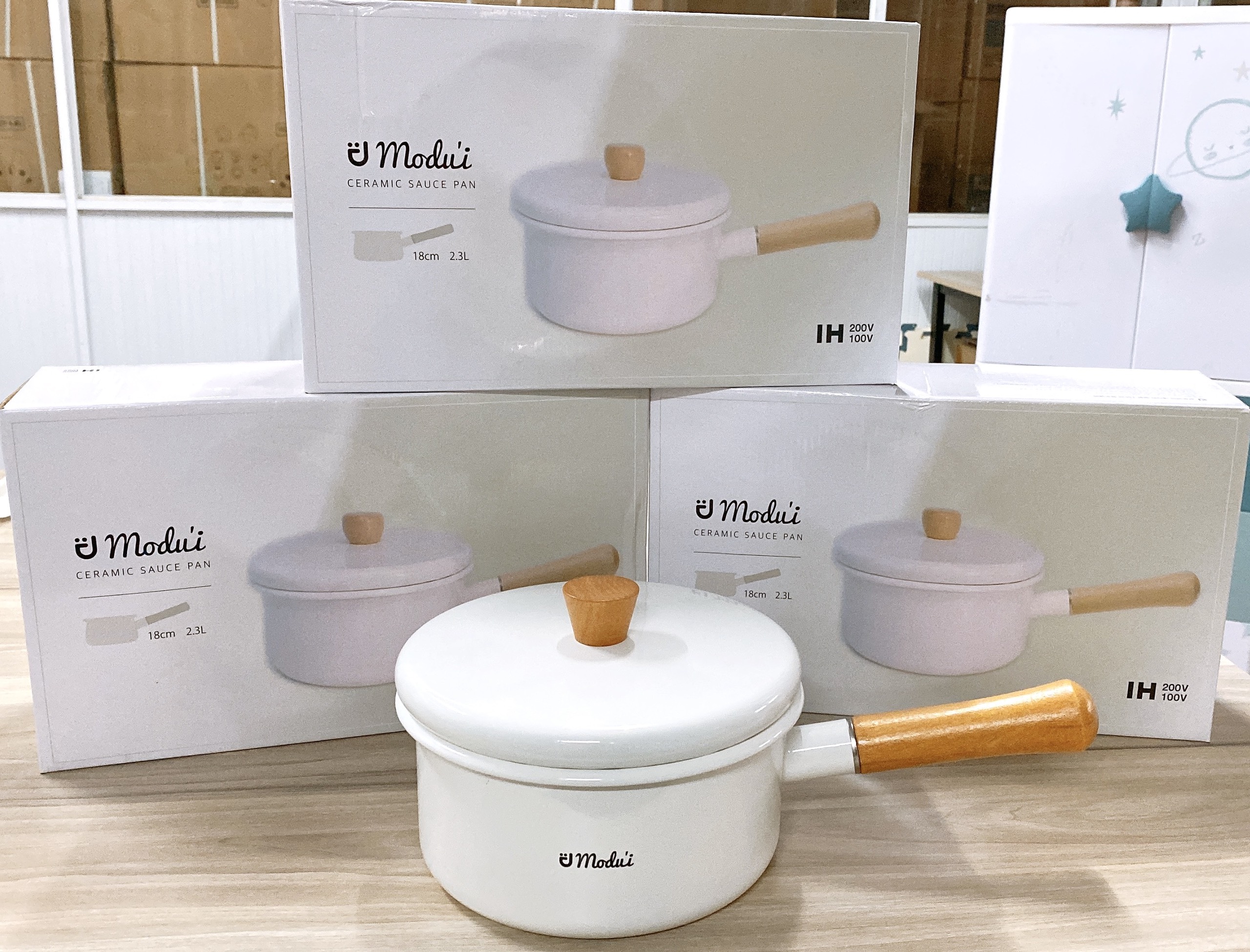 Nồi sứ modui - nồi nấu bột cháo ăn dặm style hàn quốc siêu xinh cho bé