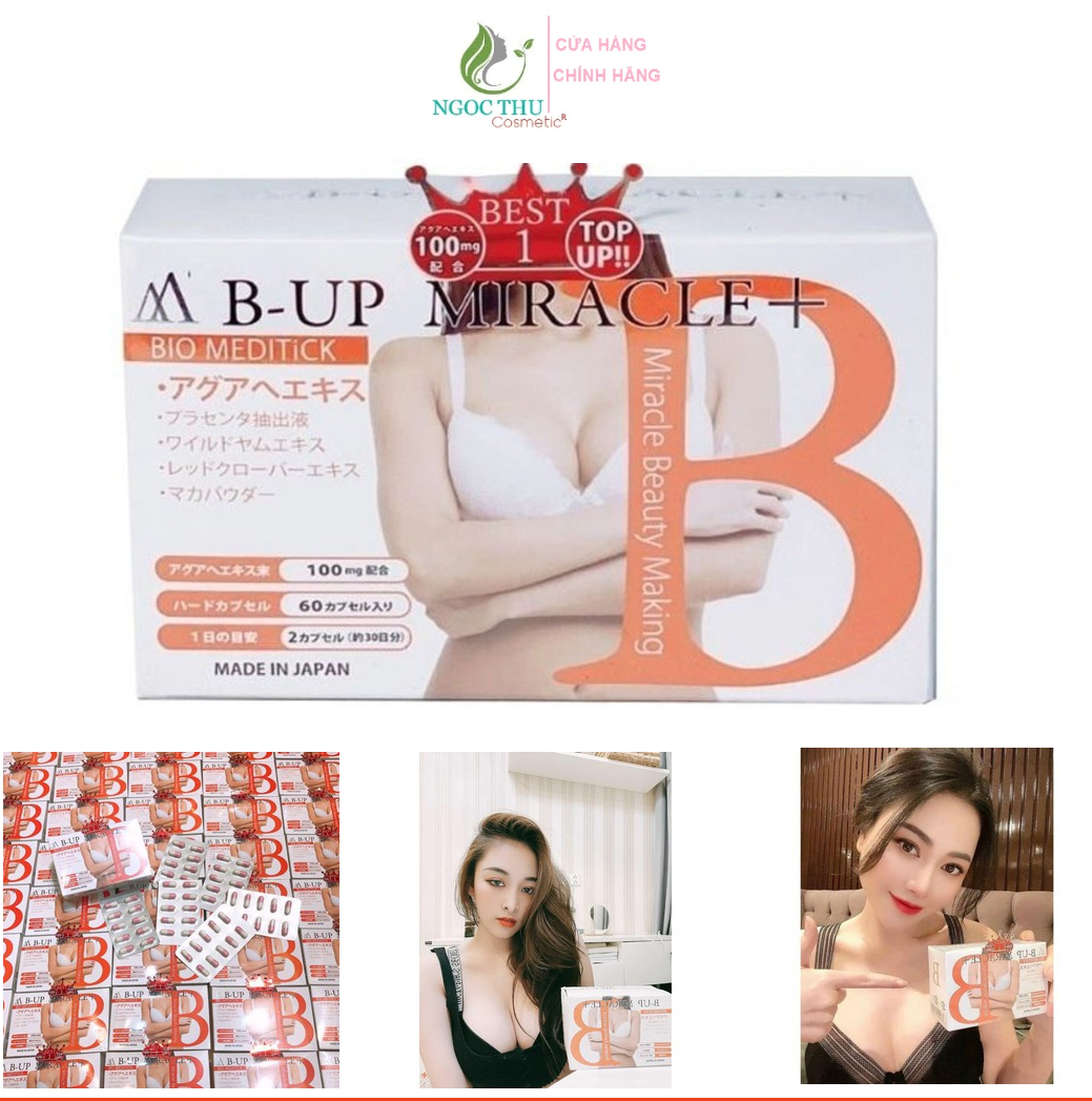 Viên uống nở ngực nở mông b-up miracle 60 viên nhật bản