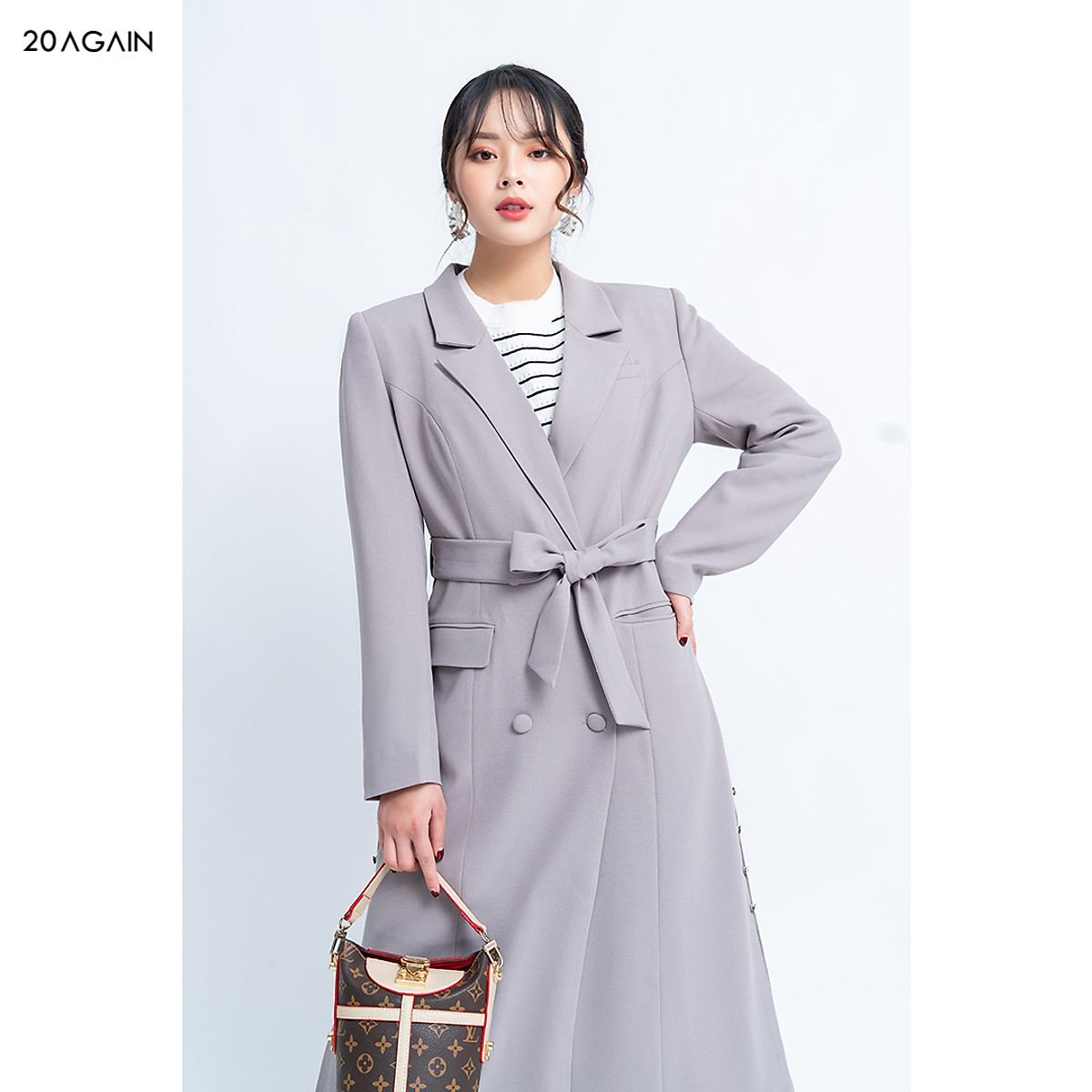 Áo khoác vải 2 lớp cổ bẻ 2 túi koa0997 20 again
