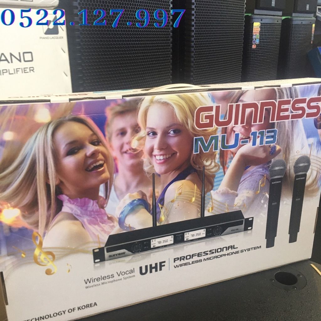 Micro karaoke không dây guinness mu-113 chính hãng - gia khang electronics
