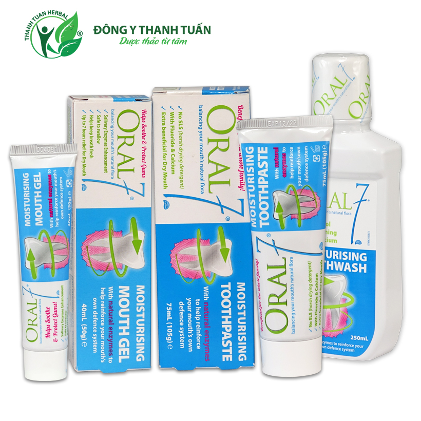 Gel bôi, kem đánh răng và nước miệng 250ml oral7 - nhập khẩu từ anh quốc