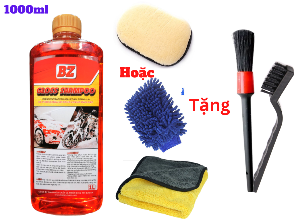 Dung dịch rửa xe bz gloss shampoo 1000ml