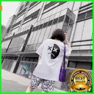 XẢ HÀNG - ĐỒNG GIÁ 19K Áo thun nữ form rộng in hình Mặt Buồn Cry cá tính ( trắng )