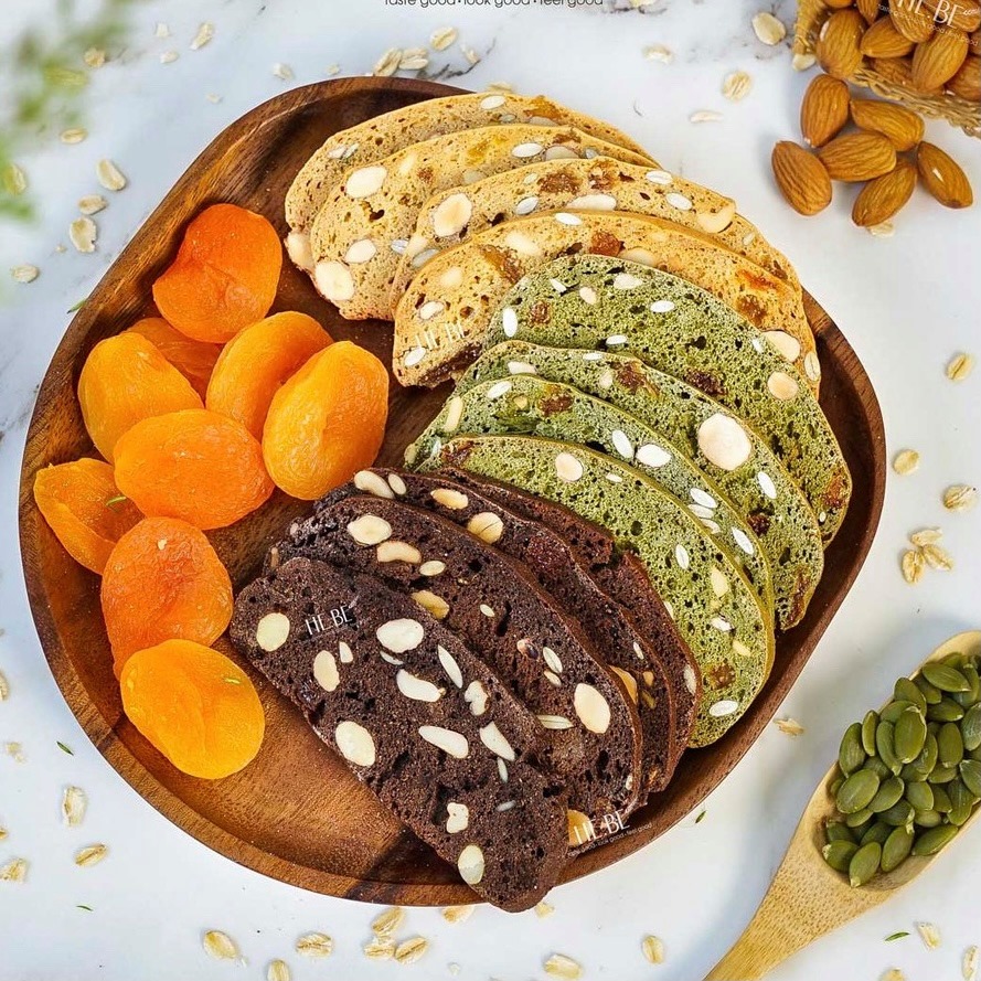 Bánh ăn kiêng Biscotti bánh ăn kiêng nguyên cám - 250 GRAM Bếp Của Mẹ Onici