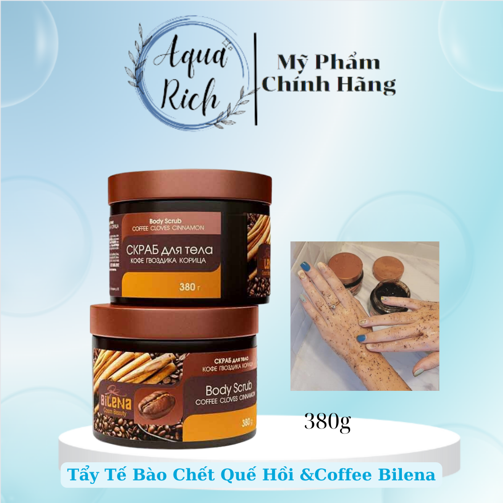 TẨY TẾ BÀO CHẾT BODY TỪ CÂY QUẾ HỒI & CAFE BILENA 380g