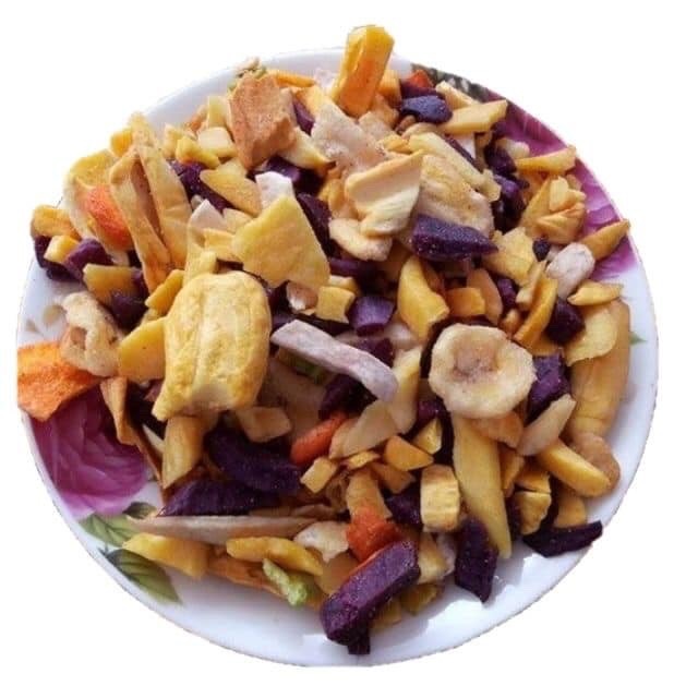 1kg hoa quả sấy thập cẩm vỡ đôi giòn tan siêu ngon
