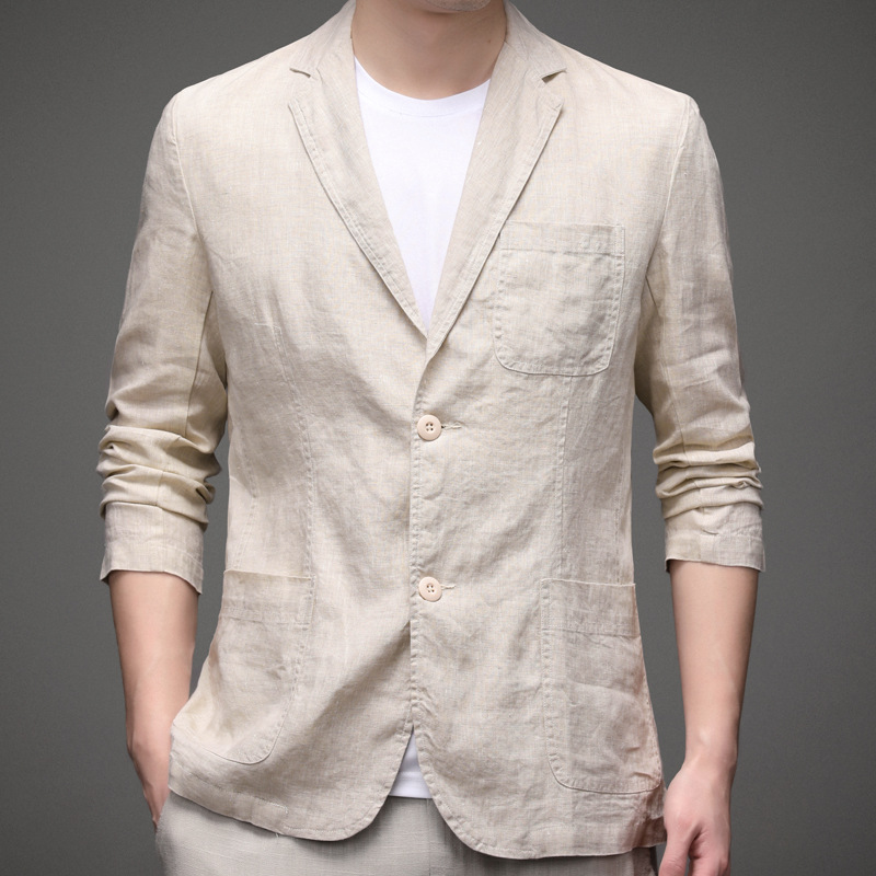 Áo khoác blazer- Áo vest nam trung niên lịch lãm, chất đũi dày dặn đứng form DV06