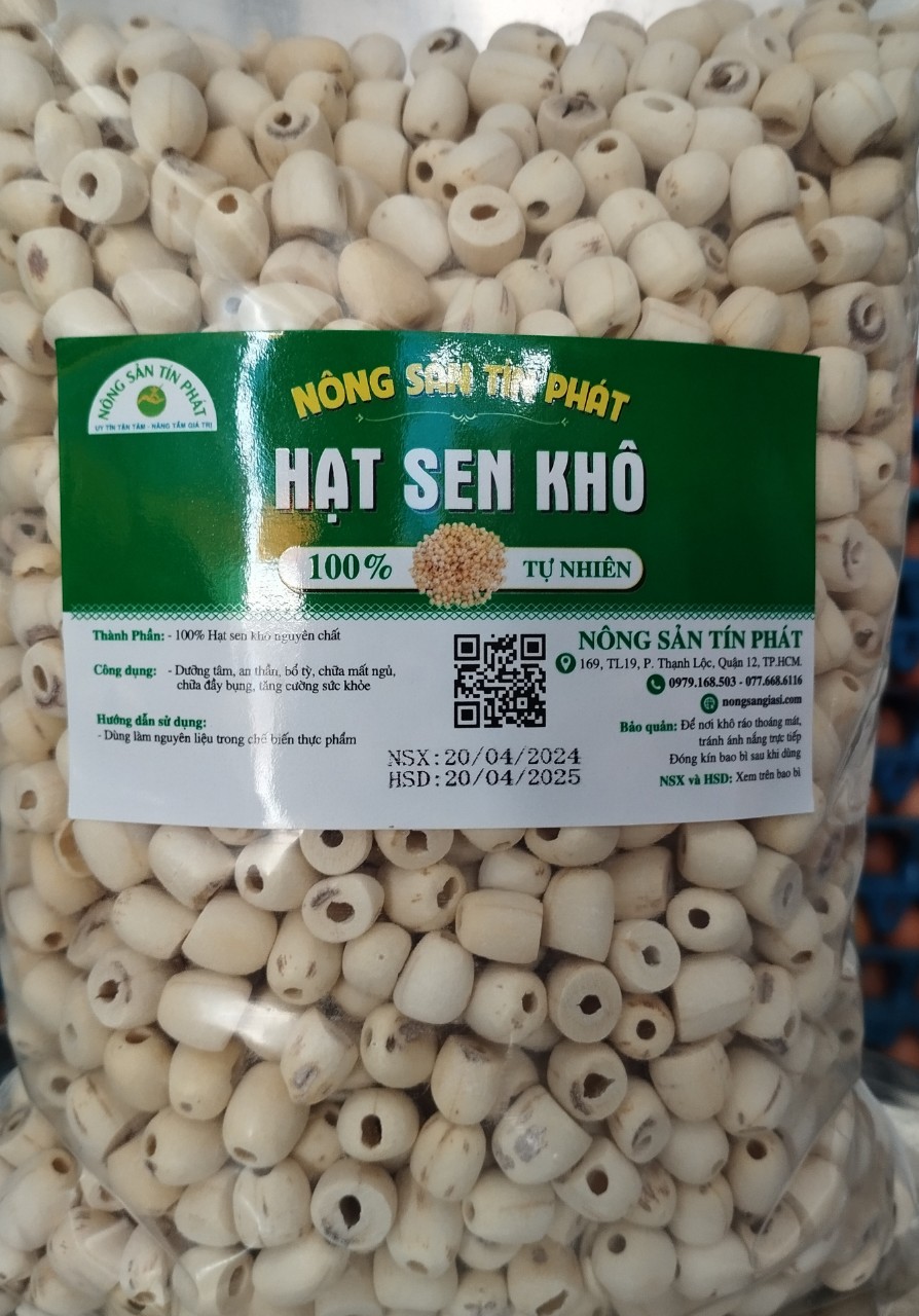 ✅[HÀNG LOẠI 1]   HẠT SEN KHÔ Thơm Ngon Bùi Vị Ngọt Thanh _ nấu chè sâm bổ lượng, gà tiềm hạt sen, Xôi hạt sen,  cháo hạt sen, mứt hạt sen   NONGSANTINPHAT