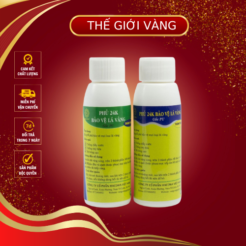 Phủ bảo vệ lá vàng 24K gốc PU 170ml chống xước lá vàng, an toàn chuyên dùng cho lá vàng thật, vàng 24k, vàng Ý, vàng Nhật, vàng công nghiệp, ... giúp cho bề mặt vàng được bóng mịn, tránh trầy xước và bền màu