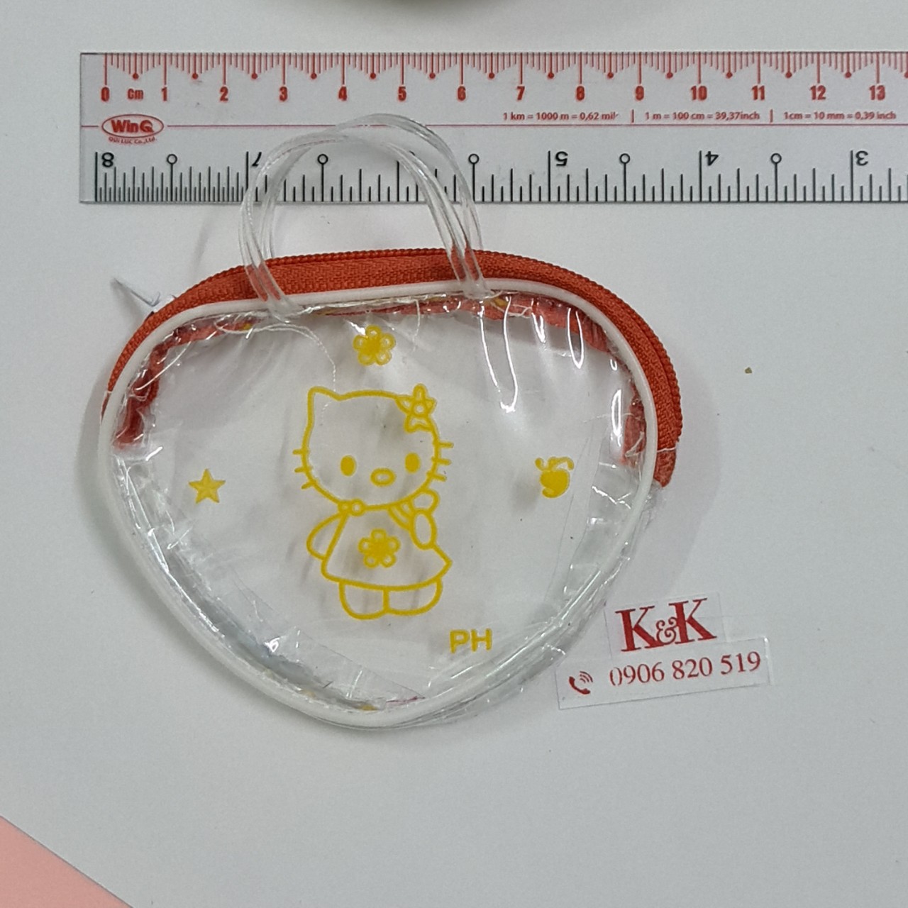 ❧K&K☙ Túi nhỏ hình tim trong suốt đựng phụ kiện