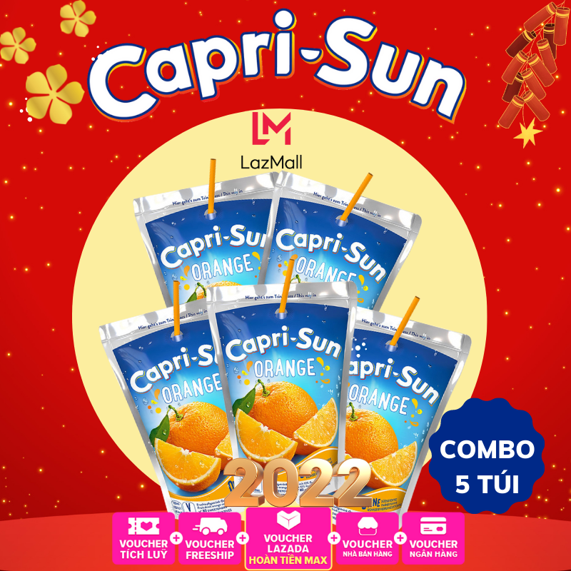 Nước trái cây Capri Sun vị Cam 200ml - hàng nhập khẩu Đức chính hãng