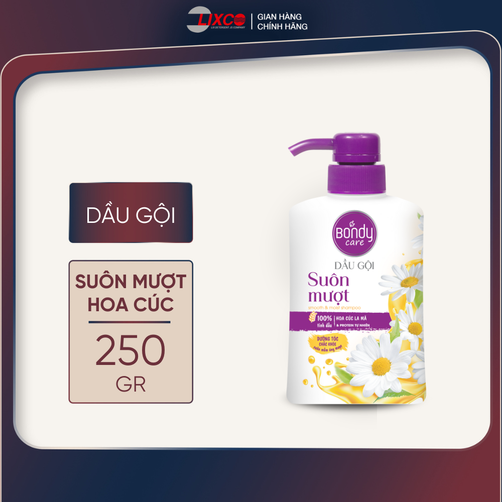 Chai 250g Dầu gội đầu suôn mượt BONDY CARE, Nuôi dưỡng và bảo vệ tóc từ sâu bên trong Z1113, Lixco Việt Nam