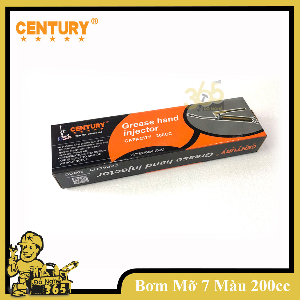 Bơm mỡ Century -200cc, 300cc,400cc, 500cc, bơm mỡ bò là dụng cụ không thể thiếu đối với các thợ sữa chữa máy móc, kỹ thuật viên bảo trì xe hơi, xe tải bơm mỡ bò vào bên trong các chi tiết máy