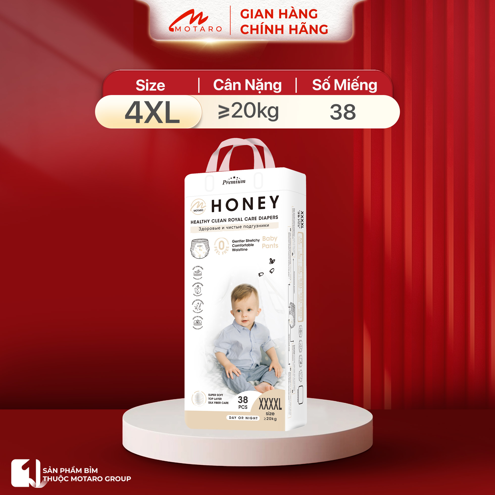 Combo of 3 Packs of Honey Premium Diapers/Diapers with Genuine Soft, Breathable Pants for Baby - 2
