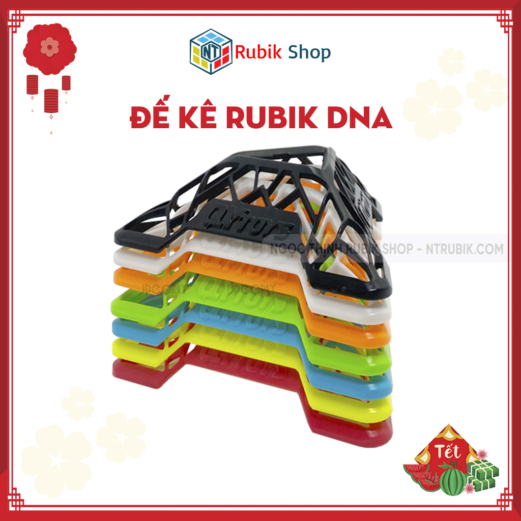 [Hoàn tiền 10%]Đế Kê Rubik DNA (Nhiều Màu- Bảy sắc cầu vồng) 7 đế / Rubik Stand QiYi DNA