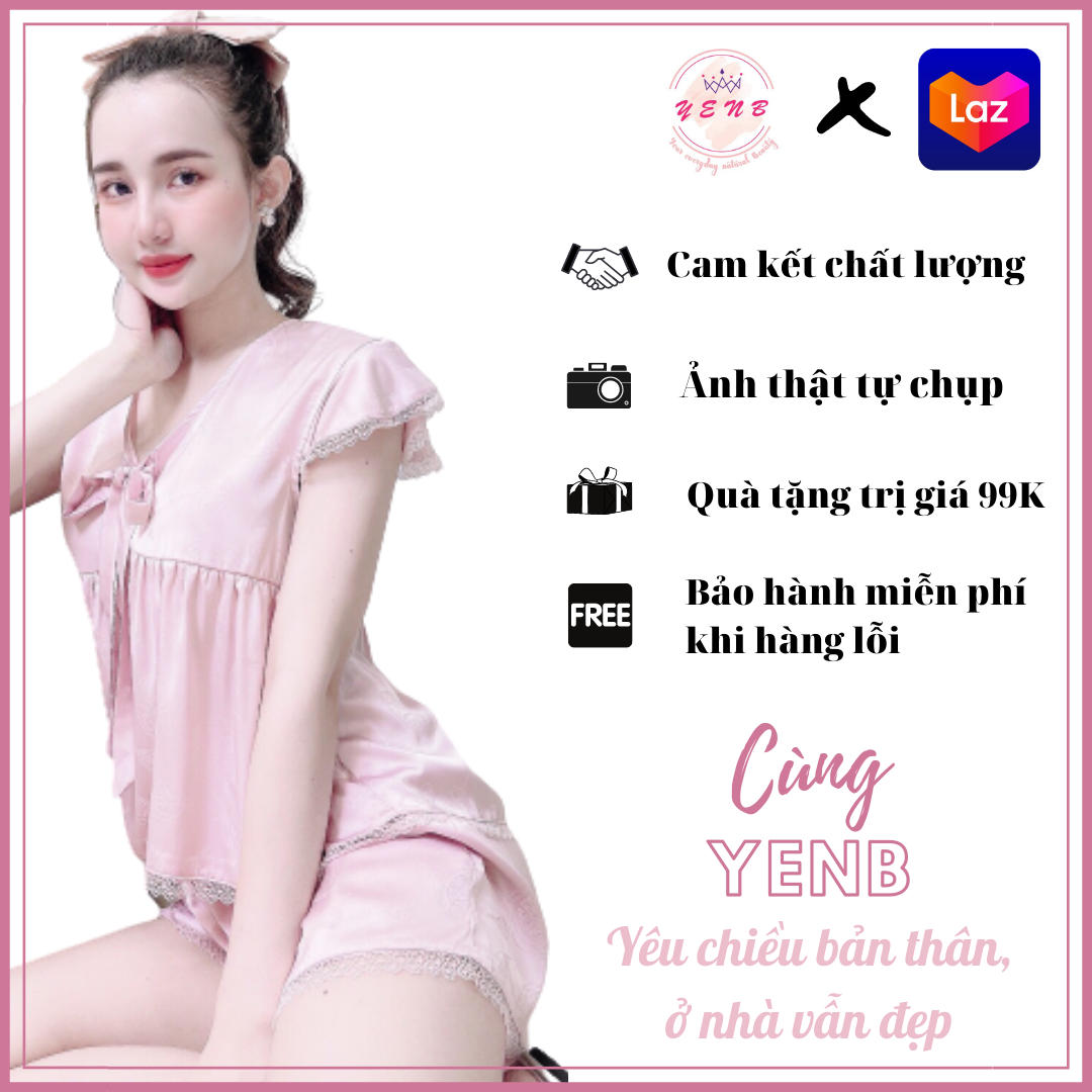 Đồ bộ lụa/lanh/satin đùi mặc ở nhà nữ yenb - bộ ngủ nữ tay cánh tiên mặc nhà mùa hè, nhiều mẫu dễ thương