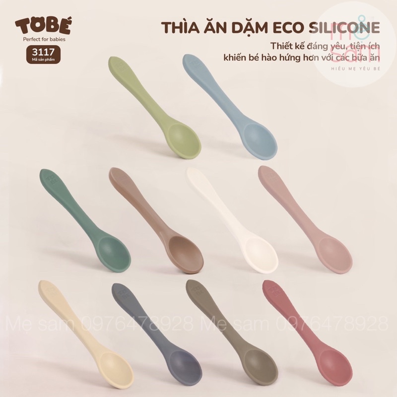 Thìa Ăn Dặm Silicon Tobé