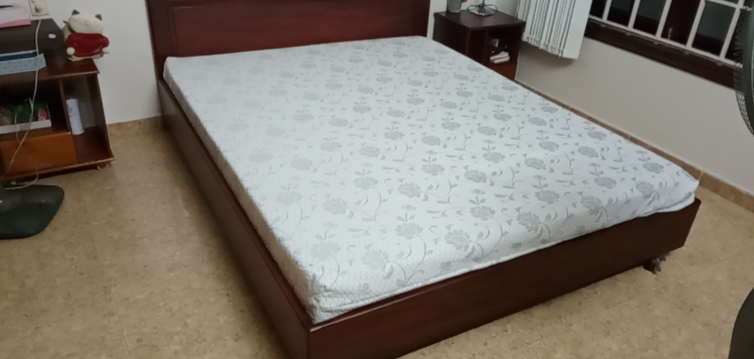 [HCM]Áo bọc nệm vải Gấm thun dệt kim bọc 2 mặt nệm có dây khóa kéo KT 1m6x2mx20cm