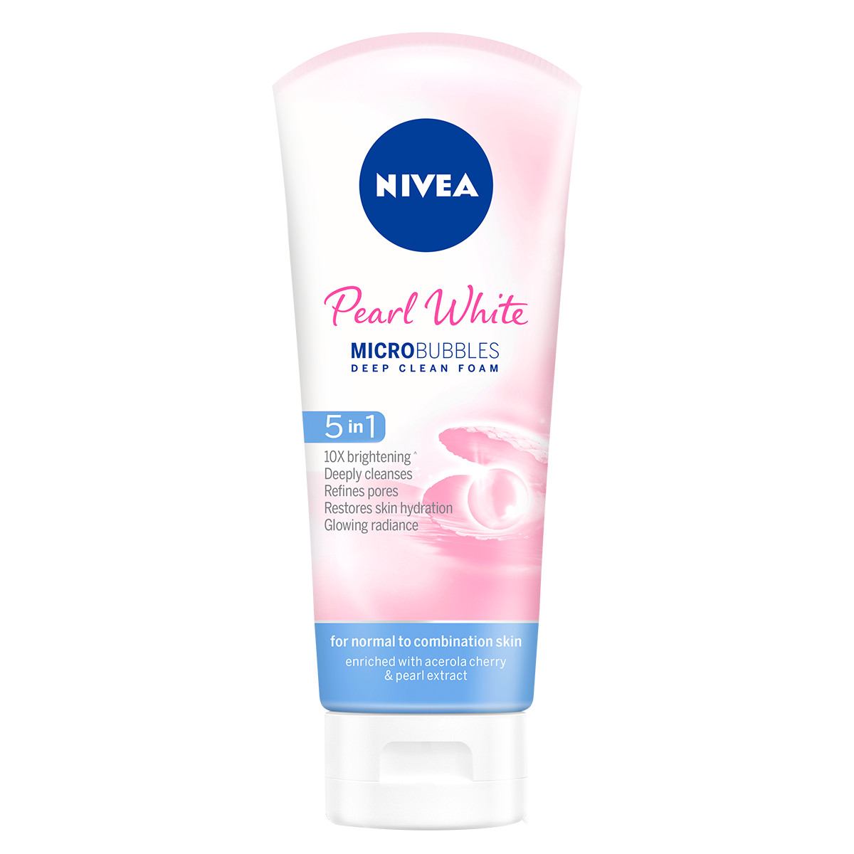 Sữa rửa mặt NIVEA Pearl White giúp trắng da ngọc trai