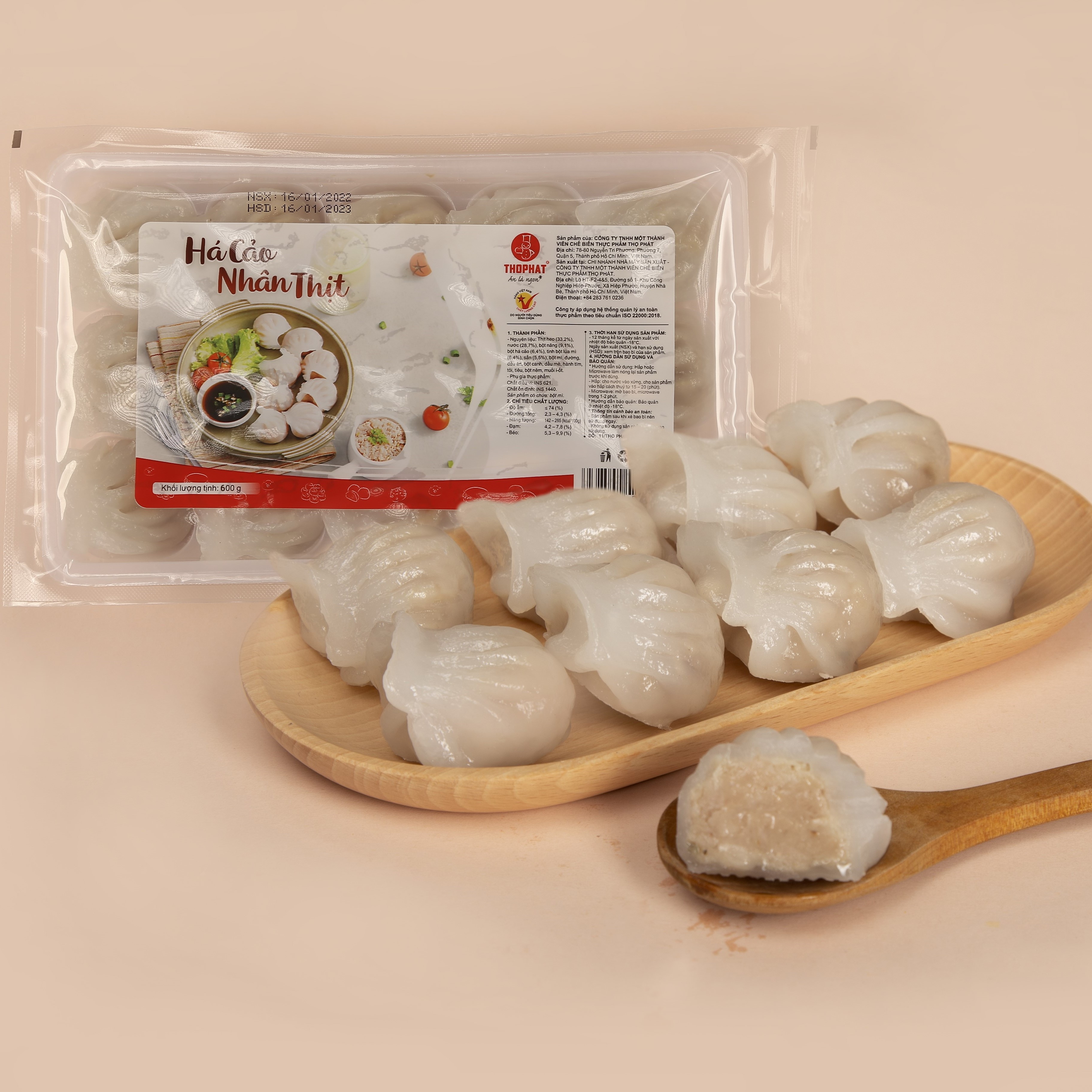 Há cảo nhân thịt thọ phát food 600g